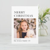 eenvoudige minimalistische redactionele kerstkaart (Staand voorkant)