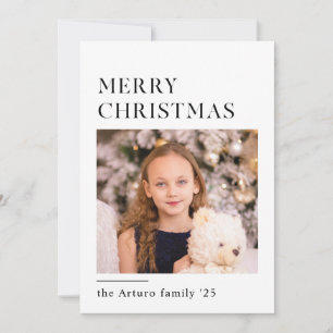 eenvoudige minimalistische redactionele kerstkaart