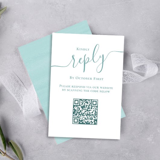 Eenvoudige minimalistische respons RSVP QR-code tu