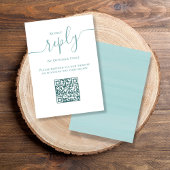 Eenvoudige minimalistische respons RSVP QR-code tu Kaartje