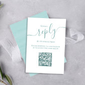 Eenvoudige minimalistische respons RSVP QR-code tu Kaartje