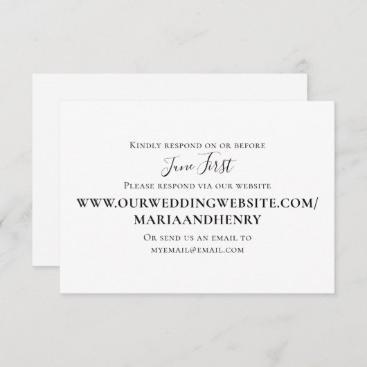 Eenvoudige minimalistische respons via de Sjabloon (Voorkant / Achterkant)