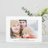 Eenvoudige minimalistische retro typemachine twee  feestdagenkaart (Staand voorkant)