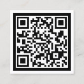 Eenvoudige minimalistische reuzenQR-code Vierkante Visitekaartje (Voorkant)
