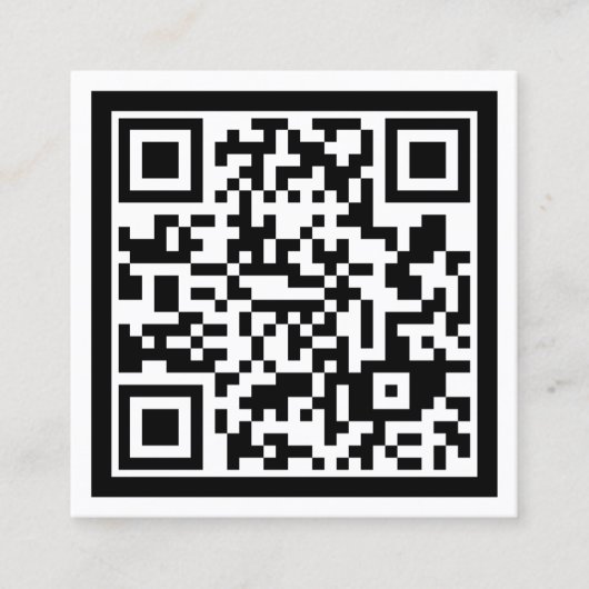 Eenvoudige minimalistische reuzenQR-code Vierkante Visitekaartje (Voorkant)
