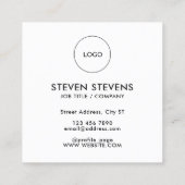 Eenvoudige minimalistische reuzenQR-code Vierkante Visitekaartje (Achterkant)