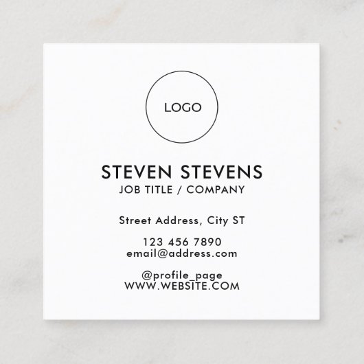 Eenvoudige minimalistische reuzenQR-code Vierkante Visitekaartje (Achterkant)