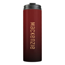 Eenvoudige minimalistische RODE DARK naar BLACK Om Thermosbeker