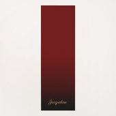 Eenvoudige minimalistische RODE DARK naar BLACK Om Yogamat (Voorkant)