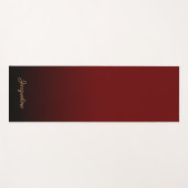 Eenvoudige minimalistische RODE DARK naar BLACK Om Yogamat (Voorkant (horizontaal))