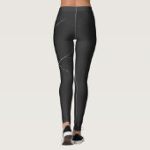 Eenvoudige minimalistische rode kardinaal winter b leggings (Achterkant)