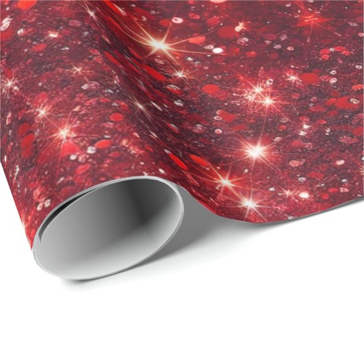 Eenvoudige minimalistische rode kerst cadeaupapier (Rol Hoek)