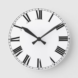 Eenvoudige Minimalistische Romeinse Cijfers Ronde Klok