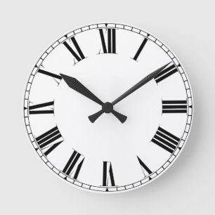 Eenvoudige Minimalistische Romeinse Cijfers Ronde Klok