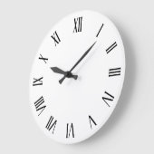 Eenvoudige minimalistische Romeinse cijfers | Wand Grote Klok (Hoek)