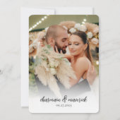 Eenvoudige Minimalistische Roze QR-code Fotobruilo Kaart (Achterkant)