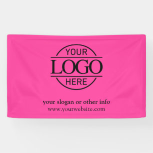 Eenvoudige Minimalistische Roze Zakelijk Logo Prom Spandoek