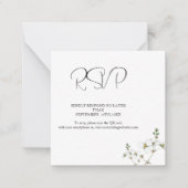 Eenvoudige minimalistische RSVP-Kaart Notitiekaartje (Voorkant)