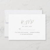 Eenvoudige minimalistische RSVP-Kaart RSVP Kaartje (Voorkant)
