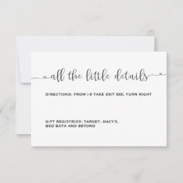 Eenvoudige minimalistische RSVP-kaart voor huwelij RSVP Kaartje