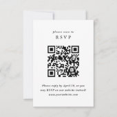 Eenvoudige minimalistische RSVP met Kaart voor QR- (Voorkant)