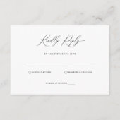 Eenvoudige minimalistische RSVP Reply Kaart (Voorkant)