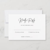 Eenvoudige minimalistische RSVP Reply Kaart (Voorkant)