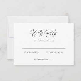 Eenvoudige minimalistische RSVP Reply Kaart