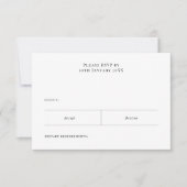 Eenvoudige minimalistische RSVP Reply Kaart (Voorkant)
