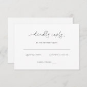 Eenvoudige minimalistische RSVP Reply Kaart (Voorkant / Achterkant)