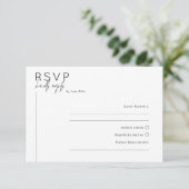 Eenvoudige minimalistische RSVP Reply Kaart (Staand voorkant)
