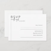Eenvoudige minimalistische RSVP Reply Kaart (Voorkant / Achterkant)