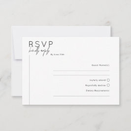 Eenvoudige minimalistische RSVP Reply Kaart