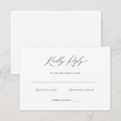 Eenvoudige minimalistische RSVP Reply Kaart (Voorkant / Achterkant)