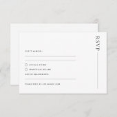 Eenvoudige minimalistische RSVP Reply Kaart (Voorkant / Achterkant)