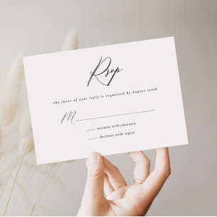 Eenvoudige minimalistische RSVP Reply Kaart