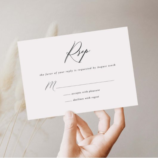 Eenvoudige minimalistische RSVP Reply Kaart