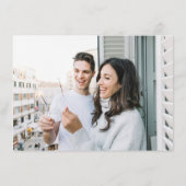 Eenvoudige minimalistische Sage Green Photo Weddin Informatiekaartje (Achterkant)