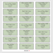 Eenvoudige minimalistische|Sage Guest-Adresetikett Sticker (Vel)