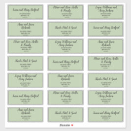 Eenvoudige minimalistische|Sage Guest-Adresetikett Sticker