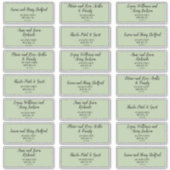 Eenvoudige minimalistische|Sage Guest-Adresetikett Sticker (Voorkant)