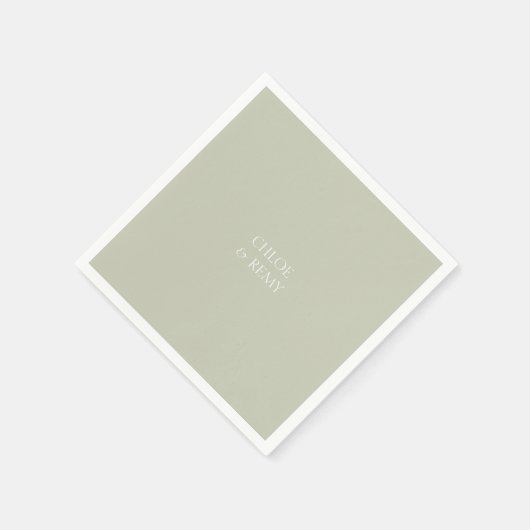 Eenvoudige minimalistische salie groen servet (Hoek)