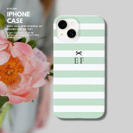Eenvoudige minimalistische salie groene streep boo Case-Mate iPhone 14 hoesje