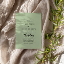 Eenvoudige Minimalistische|Salie Informele Trouwda