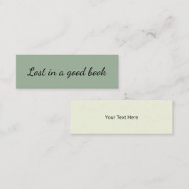 Eenvoudige Minimalistische Saliegroene Promotiebla Mini Visitekaartje