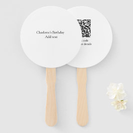 Eenvoudige minimalistische schattige baby kinder Q Handwaaier