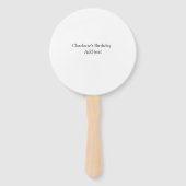 Eenvoudige minimalistische schattige baby kinder Q Handwaaier (Voorkant)