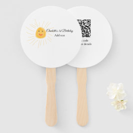 Eenvoudige minimalistische schattige baby kinder Q Handwaaier