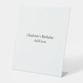 Eenvoudige minimalistische schattige baby kinder Q Reclamebord Met Voetstuk