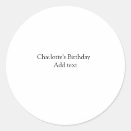 Eenvoudige minimalistische schattige baby kinder Q Ronde Sticker